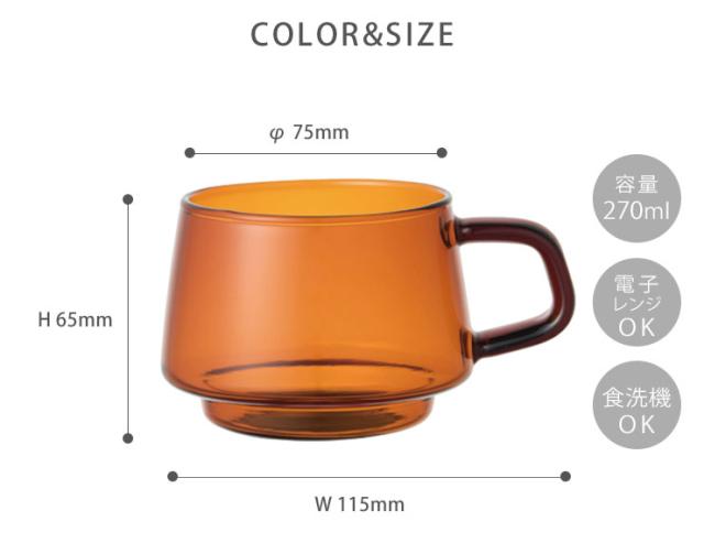 耐熱ガラス製なので、カップに直接ドリップしたり電子レンジでの温めができます
