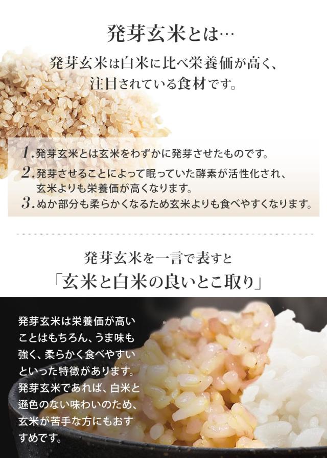発芽玄米は栄養価が高いことはもちろん、うま味も強く柔らかく食べやすいといった特徴があります