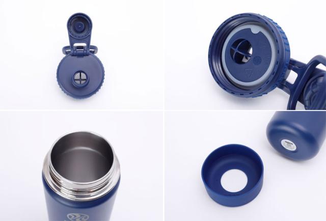 本体フタと飲み口フタにはシリコーンパッキンがついており、ドリンク漏れをしっかり防ぎます
