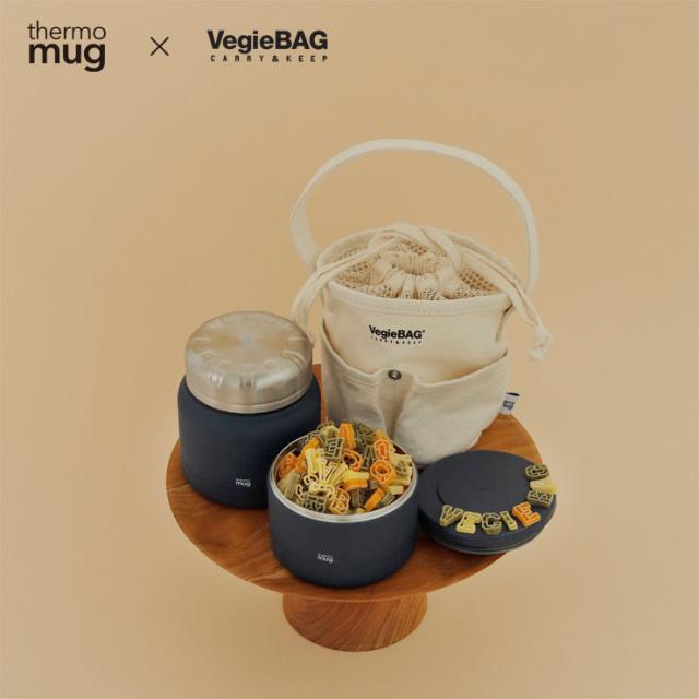 VegieBAG x thermo mugのコラボレーションアイテム