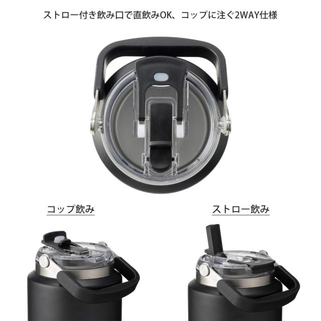 ストローで直接飲む＋コップに注げる2WAYタイプ
