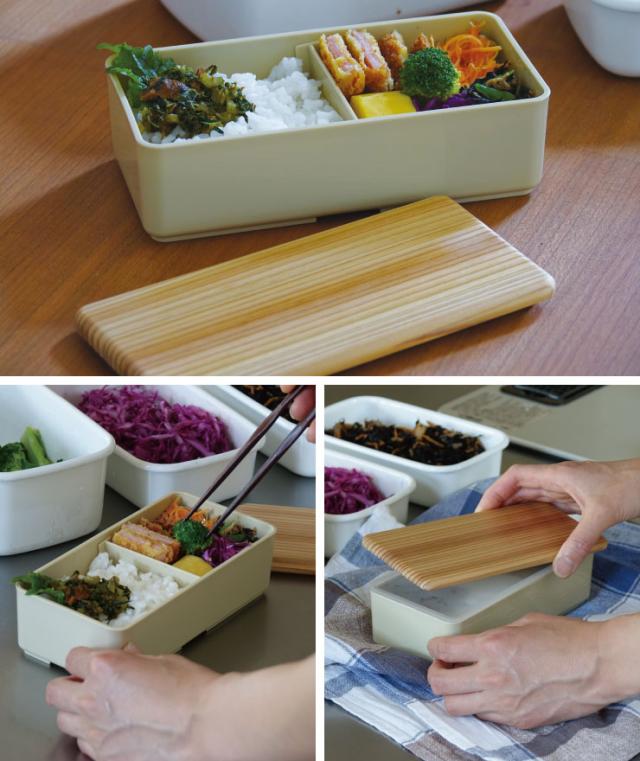 容量は500ml,仕切り付きでご飯とおかずを分けて盛り付けできます