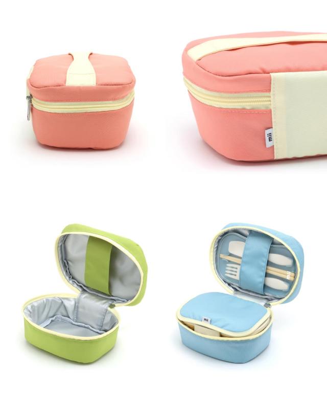 蓋裏面のバンドにカトラリーセットを通して収納