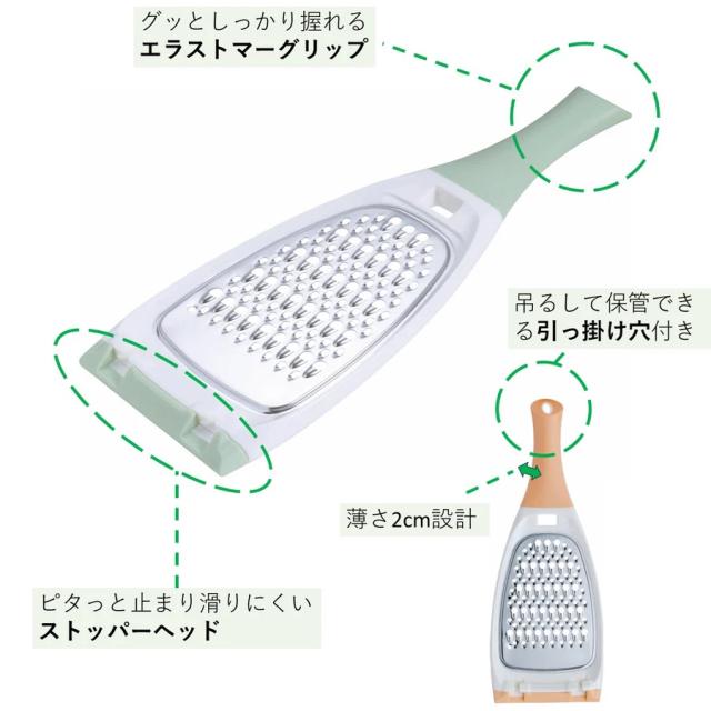 ストレスフリーなおろし心地をとことんつきつめた歯配列でおろしやすさUP