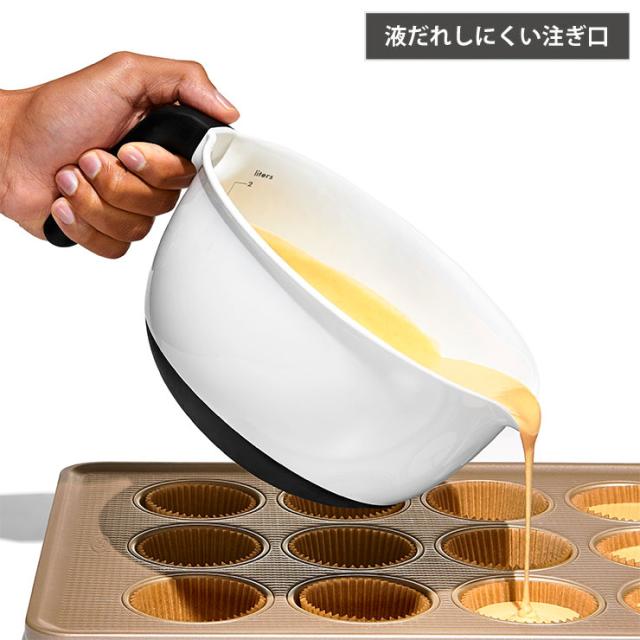 液だれしにくい注ぎ口で、まわりを汚さずに使用できます