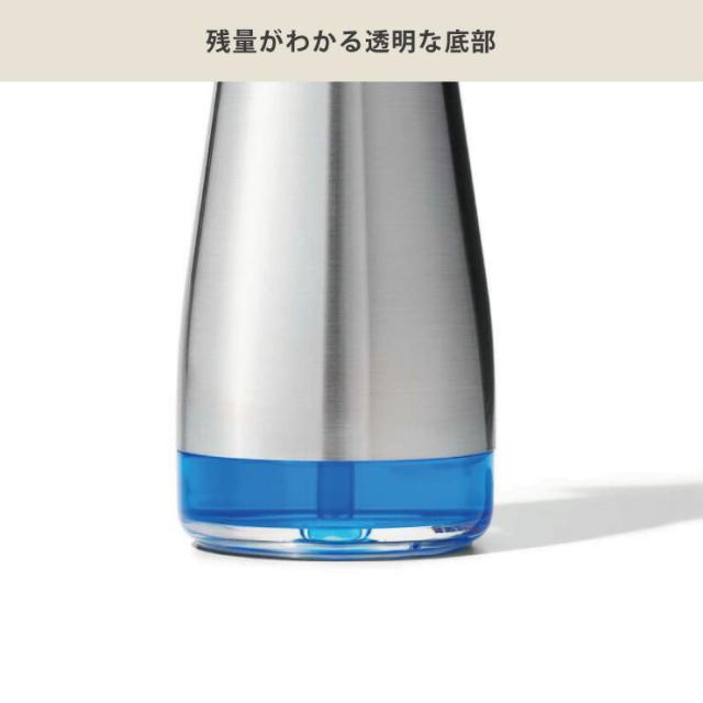 下部の透明な部分で残量の確認もできます