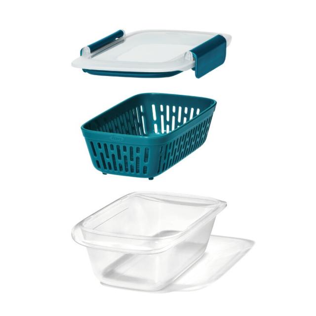 取り外せるザルがセットになっていて、野菜や果物などに便利なサイズ