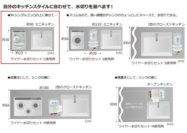 Cheri,シェリー,ワイヤー水切りセット C,リッチェル,Richell