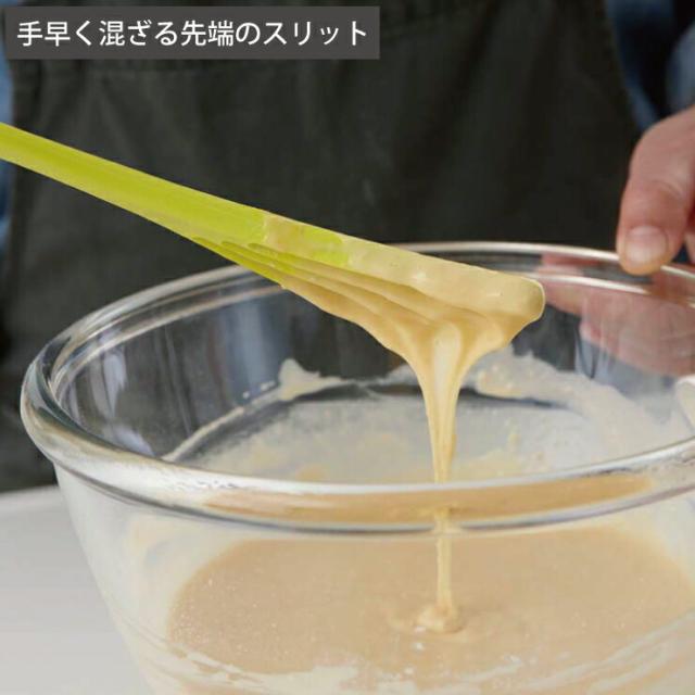 あっという間にスムーズな生地が出来あがります