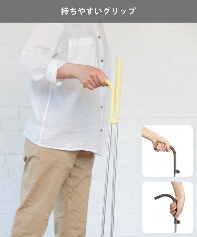 持ちやすく掃き掃除が楽なソフトグリップ