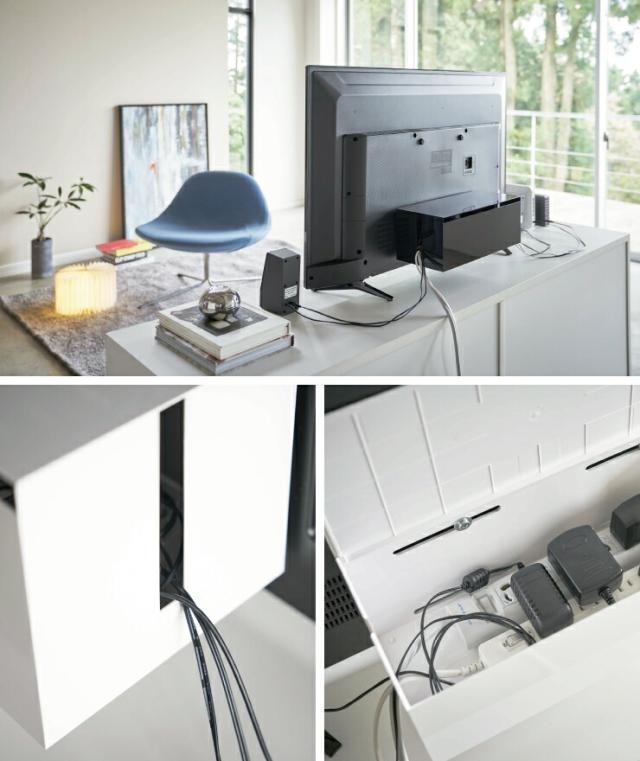 山崎実業,テレビ裏ケーブルボックス スマート,smart,スマート,ホワイト 4987／ブラック 4988