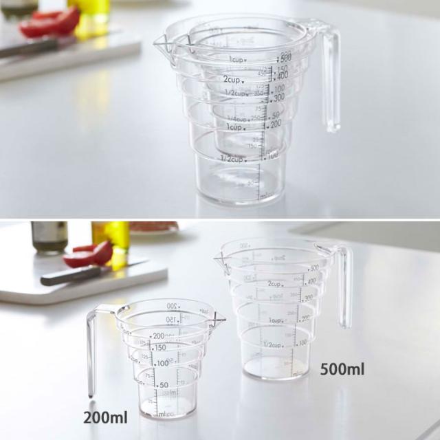 LAYER,レイヤー,段々計量カップ500ml クリア,山崎実業,yamazaki
