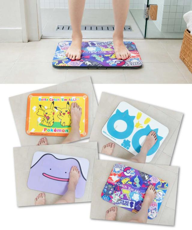 ピカチュウ、ピカチュウとカビゴンの足跡、メタモン、ポケモンステッカーデザイン