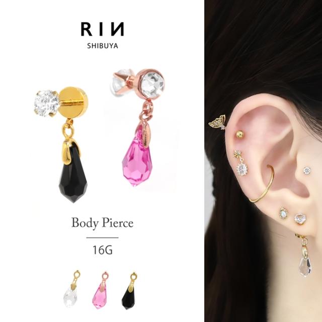 ダブルフェイスドロップピアス