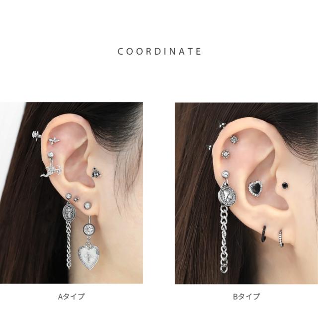 ゆらゆら揺れるチェーンピアス