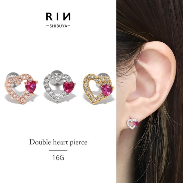 16G ハートジュエル ピアス