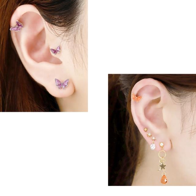蝶々ピアス
