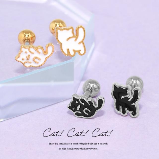 ごろりんニャンコピアス
