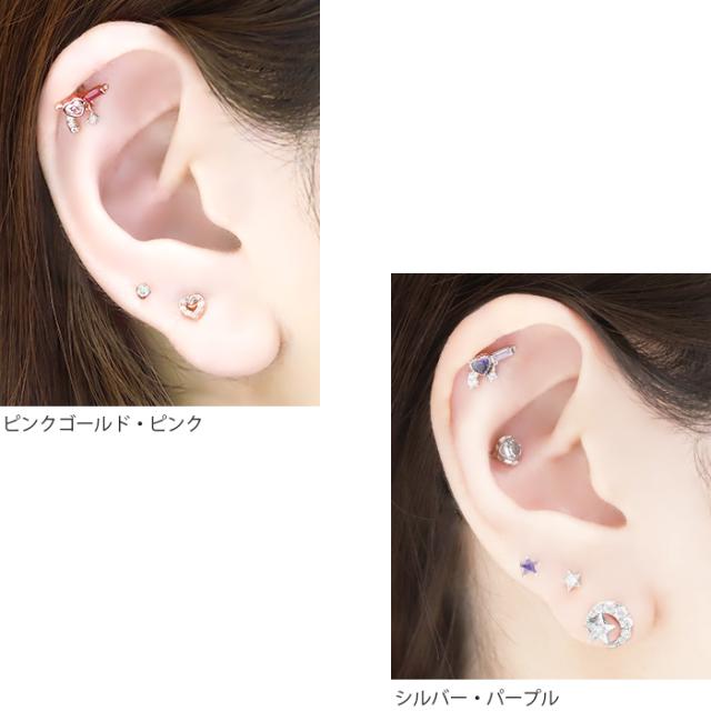 耳元でジュエルのチャームが揺れます