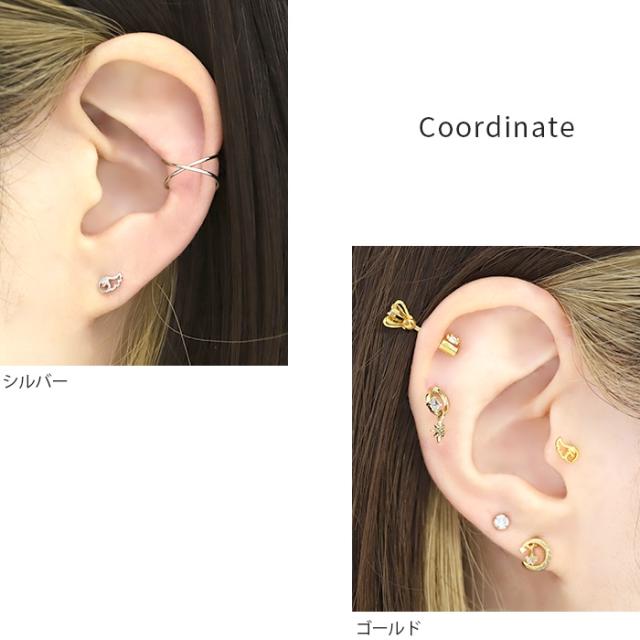 限定1❣️両耳用✨飛翔開運鶴ピアス❣️ 軟骨ピアス 16G かわいい ピアス ボディピアス 天使 翼 羽