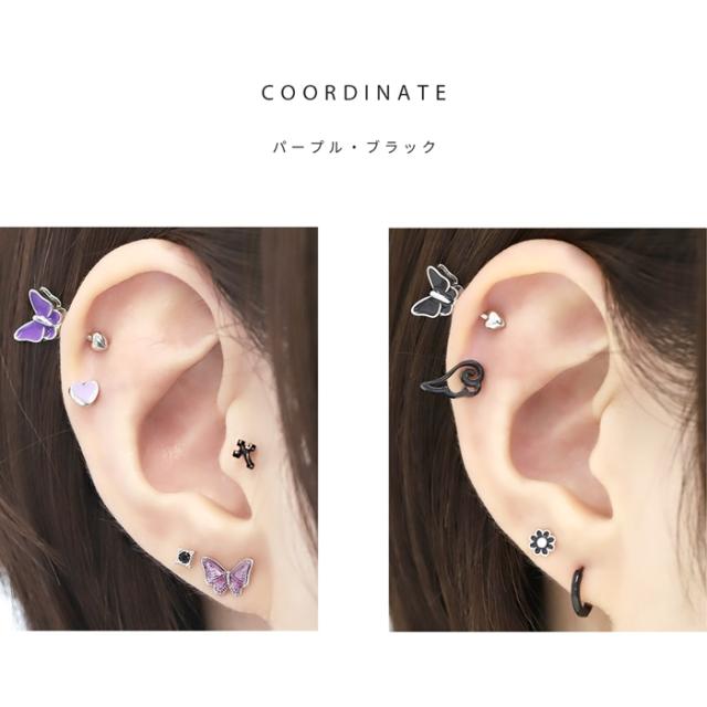 ハート型のキャッチがキュート