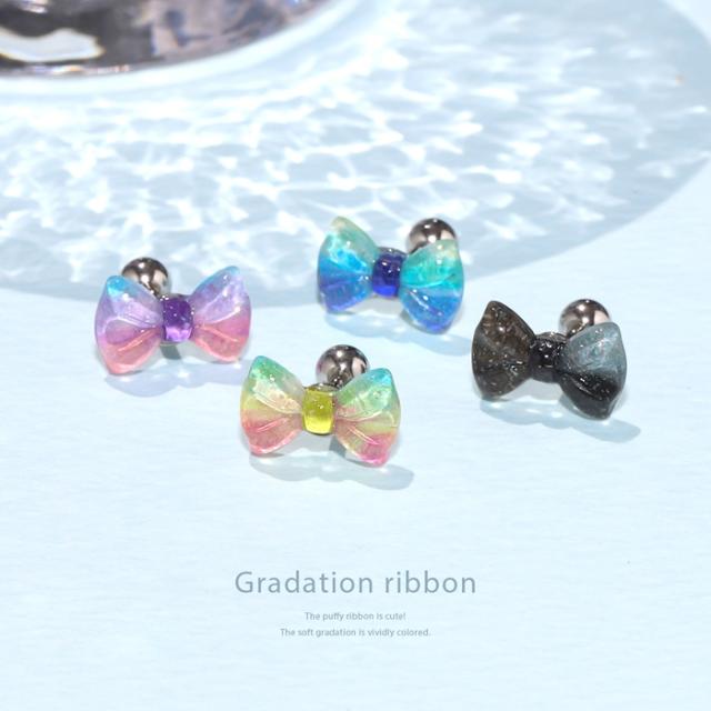 リボン軟骨ピアス