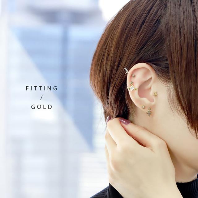 キラキラお耳の上で光る