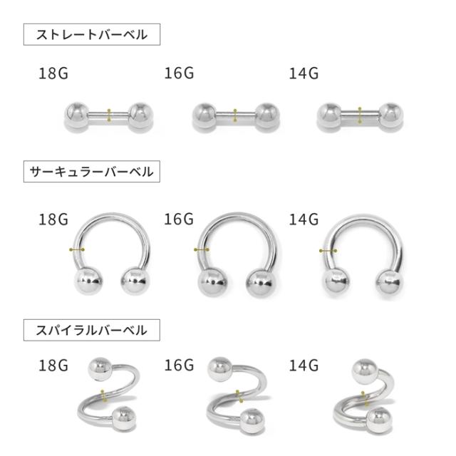 3種類のシャフト