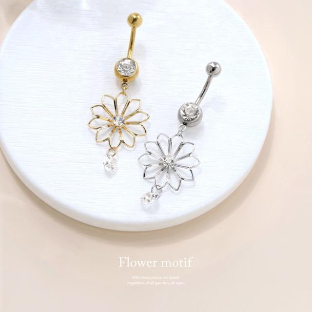 お花へそピアス