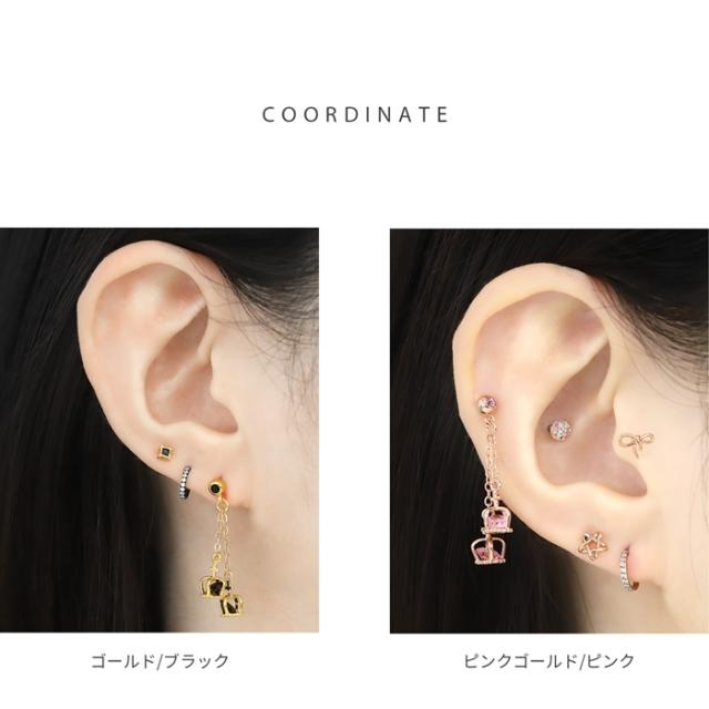 揺れるピアス