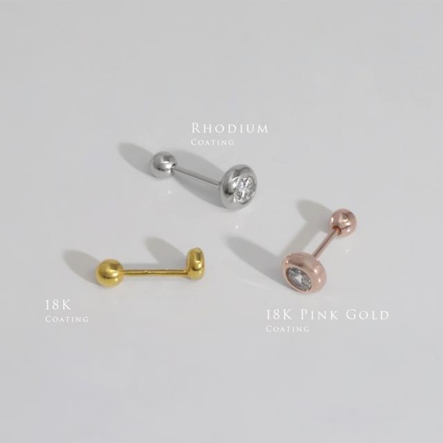 メタルの枠にビジューをはめ込んだ