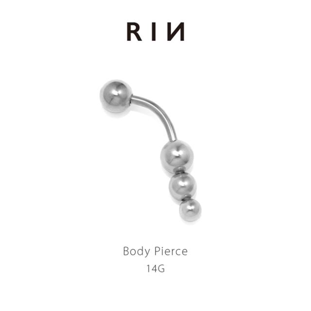 3連ボール へそピアス