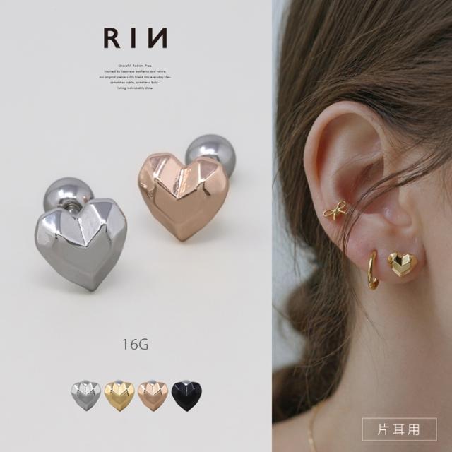 16G ボディピアス ハートピアス