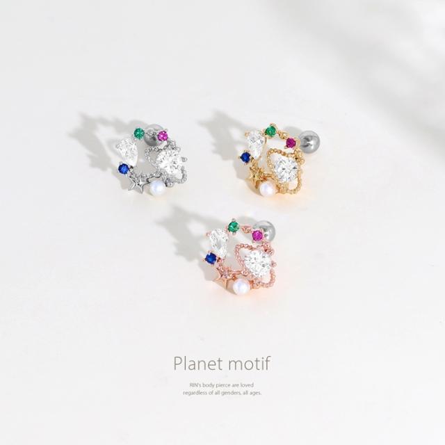 宇宙モチーフピアス