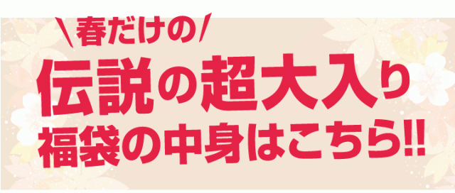 今回だけの伝説の超大入福袋の中身はこちら!!
