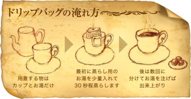 ドリップバッグの淹れ方