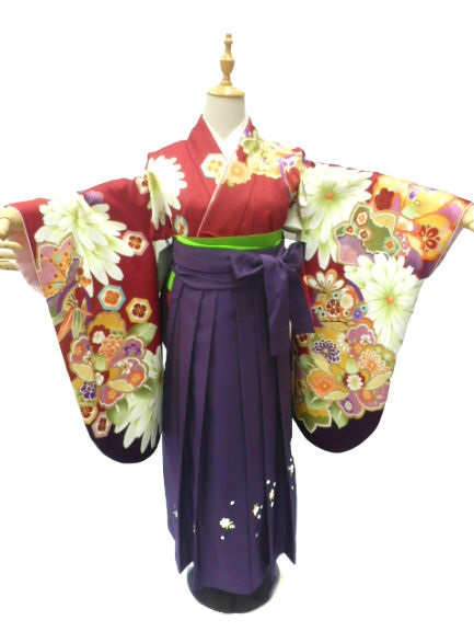 【期間限定割引】往復送料無料 全部揃って安心 レンタル 小学生 大学生 卒業式 袴 レンタル 袴 卒業式袴セット 小学生 袴女児 女の子 小学生 袴 セット 小学生 卒業式 袴 レンタル 女の子 小学校 卒業式 着物 赤地 花古典 柄No.330