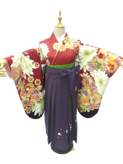 【期間限定割引】往復送料無料 全部揃って安心 レンタル 小学生 大学生 卒業式 袴 レンタル 袴 卒業式袴セット 小学生 袴女児 女の子 小学生 袴 セット 小学生 卒業式 袴 レンタル 女の子 小学校 卒業式 着物 赤地 花古典 柄No.330