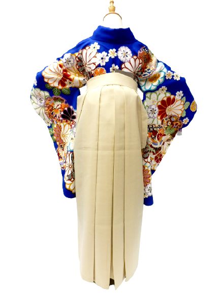 【期間限定割引】【レンタル】　往復送料無料 全部揃って安心 レンタル 小学生 大学生 卒業式 袴 レンタル 袴 卒業式袴セット 小学生 袴女児 女の子 小学生 袴 セット 小学生 卒業式 袴 レンタル 女の子 小学校 卒業式 着物 紺地 雪輪 捻れ梅 柄No.K-339