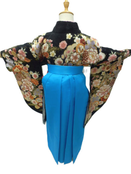 【期間限定割引】往復送料無料 全部揃って安心 レンタル 小学生 大学生 卒業式 袴 レンタル 袴 卒業式袴セット 小学生 袴女児 女の子 小学生 袴 セット 小学生 卒業式 袴 レンタル 女の子 小学校 卒業式 着物 黒地 御所車 花 柄No.326