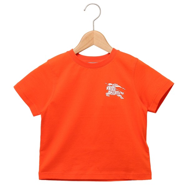 バーバリー 子供服 Tシャツ トップス 半袖カットソー オレンジ キッズ