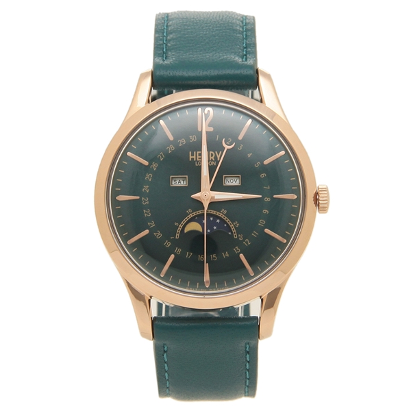 楽天カード分割 ヘンリーロンドン 腕時計 レディース メンズ Stratford ストラトフォード 39mm Henry London Hl39 Ls 0380 グリーン 最も優遇 Olsonesq Com