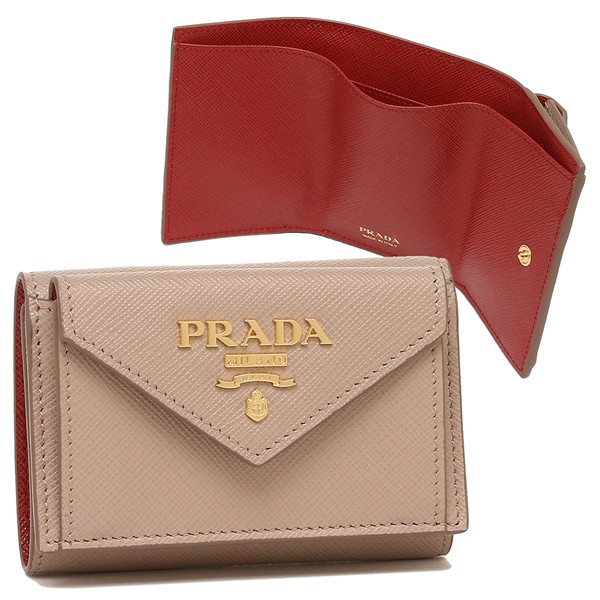 ○PRADA バイカラー三つ折り財布○