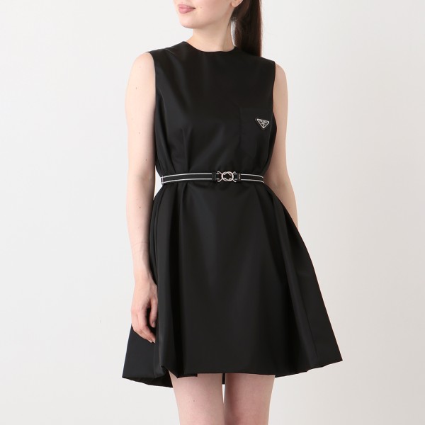 かわいい プラダ ワンピース リナイロン ナイロンギャバジン ドレス ブラック レディース Prada 23y615 1wq8 F0002 1 返品ok その他アウター Sutevalle Org