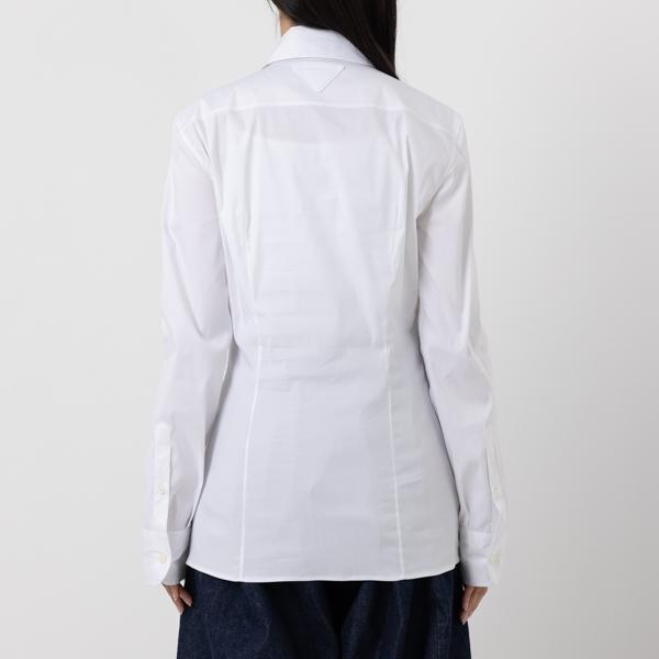 プラダ ワイシャツ ポプリンストレッチシャツ ホワイト レディース