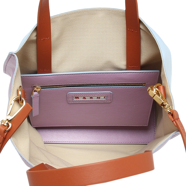 マルニ トートバッグ ショルダーバッグ ミュゼオ 2WAY ブルー パープル