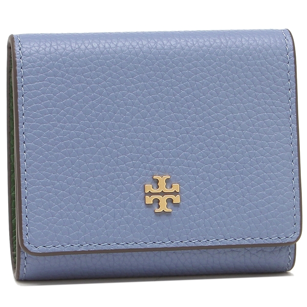 保存版 トリーバーチ 財布 三つ折り財布 ミニ財布 ブルー レディース アウトレット Tory Burch 407 返品ok 時間指定不可 Travelstore Tn