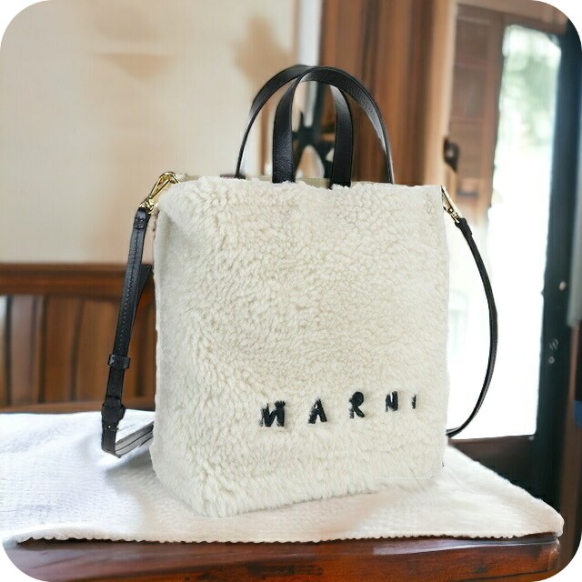 マルニ トートバッグ レディース MARNI ラム、レザー イタリア