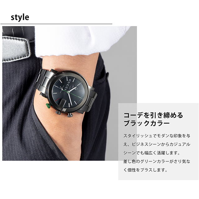 GUCCI グッチ G-クロノYA101331 メンズ 腕時計　美品 グッチ 腕時計 メンズ 101G クロノグラフ YA101331 ブラック