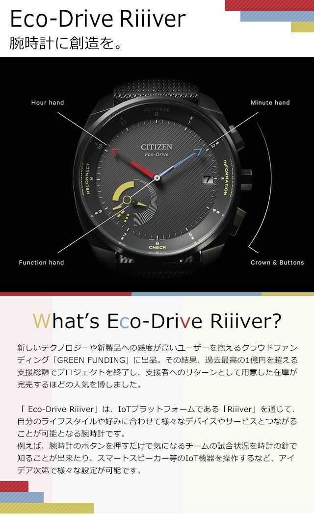 シチズン Eco-Drive Riiiver 流通限定モデル スマートウォッチ